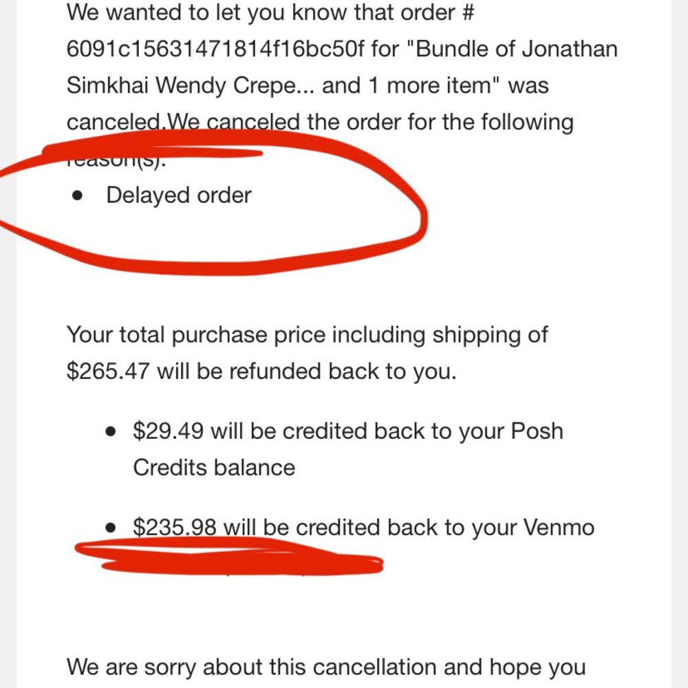 Proof of seller nonresponse